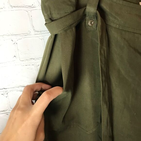 M.S.S.P. Belted khaki green Pants 14 - Picture 4 of 9